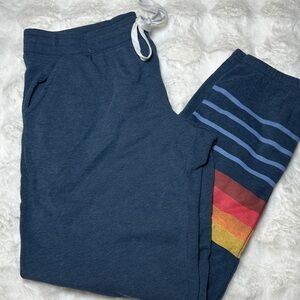 P.J. Salvage Navy Joggers with White Drawstring
